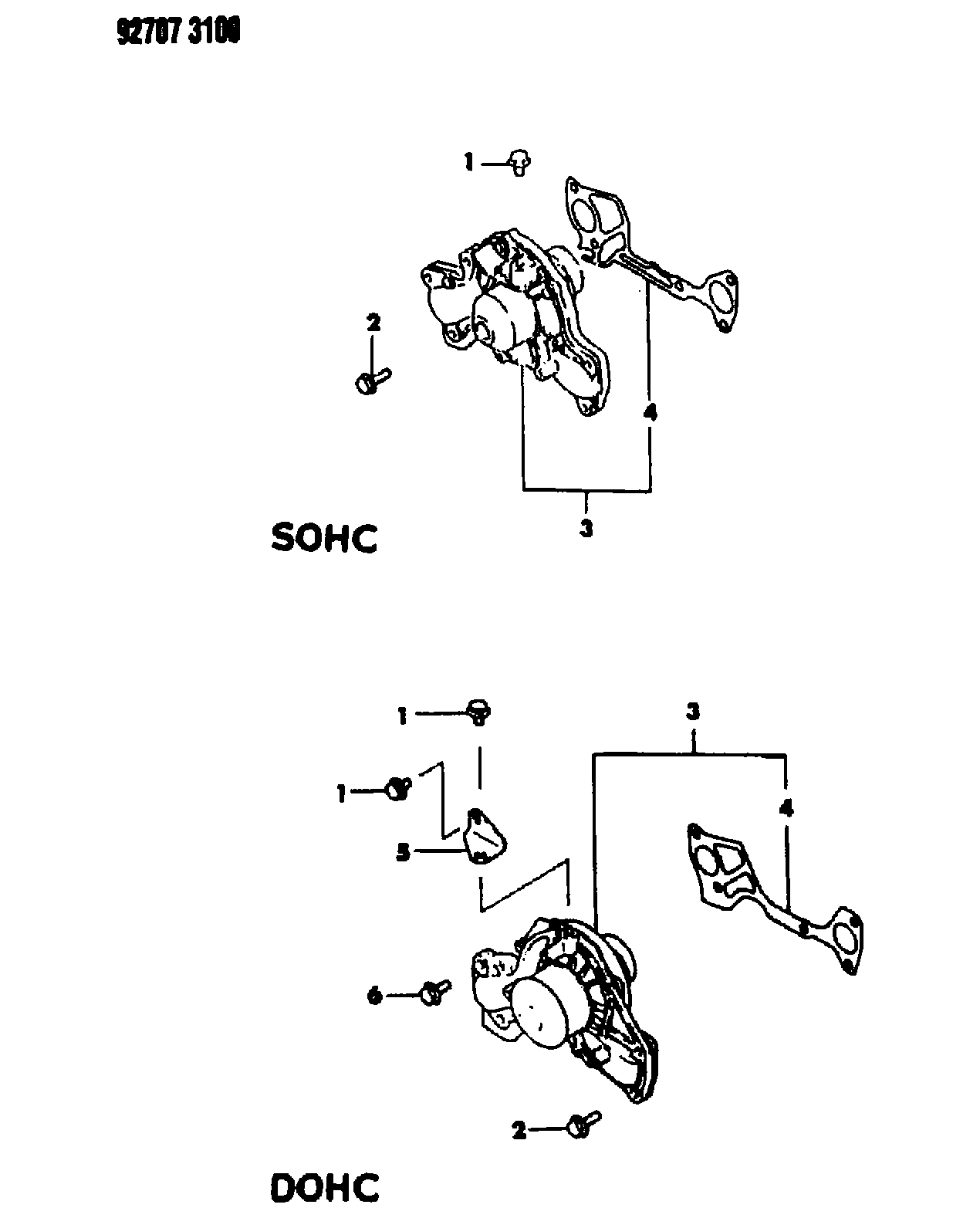 Chrysler MD98 0000 - Water pump, stealth: 001 pcs. autospares.lv