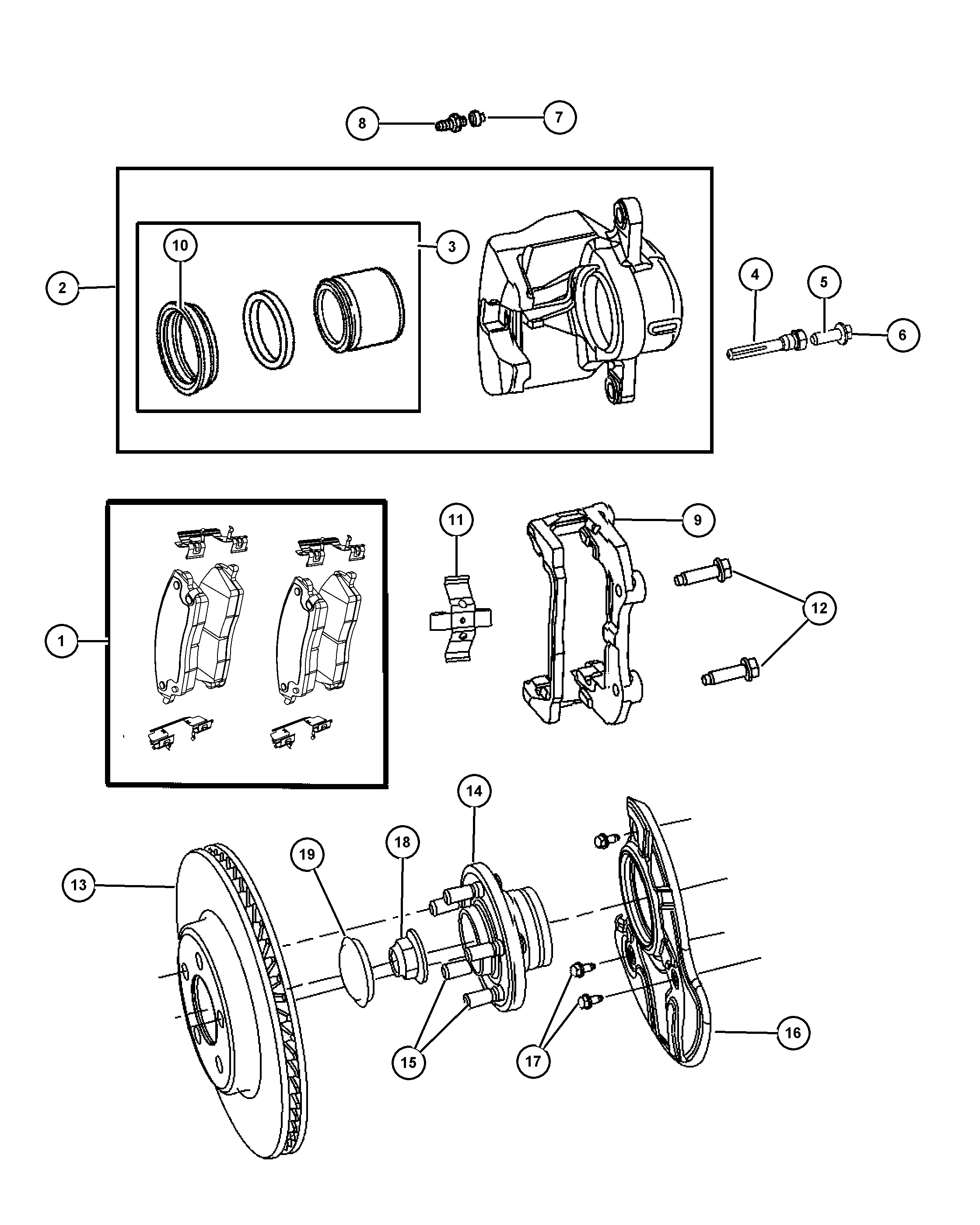 Dodge 5142 558AA - Brake Pad Set, disc brake autospares.lv