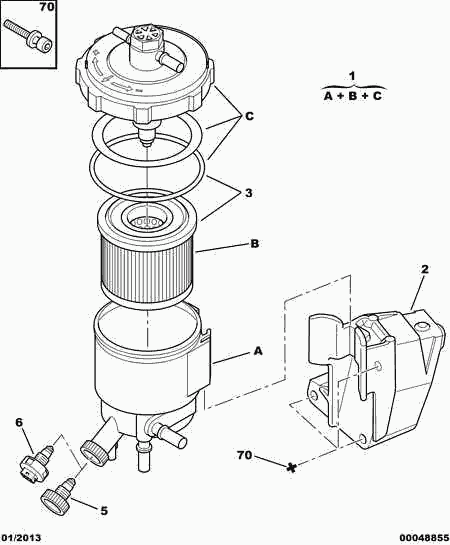 PEUGEOT (DF-PSA) 1906 51 - Strainer filter priming pump: 01 pcs. autospares.lv