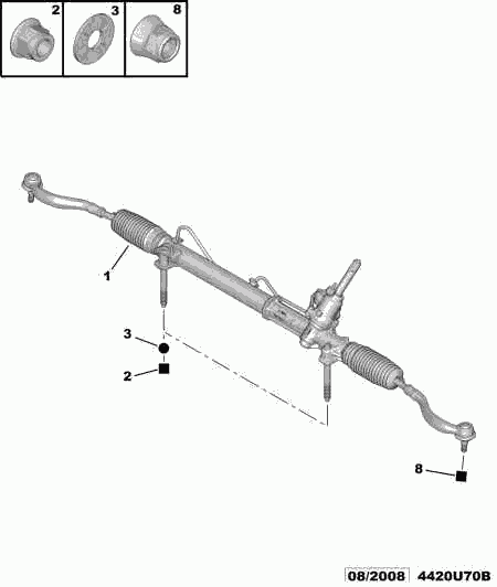 PEUGEOT 98 013 814 80 - STEERING GEAR ASSY autospares.lv