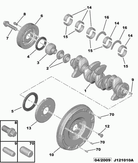 PEUGEOT 98 043 479 80 - Belt Pulley, crankshaft autospares.lv