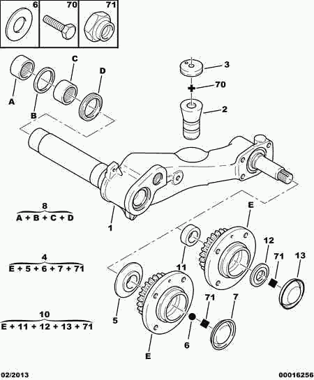 DS 5132 62 - Rear arms stops hubs bearings: 02 pcs. autospares.lv