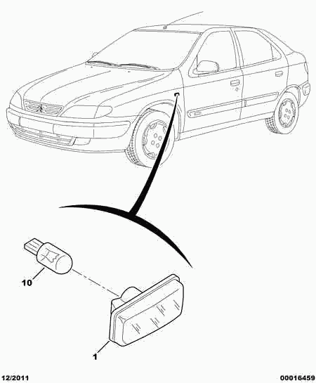 PEUGEOT 6216.C1 - Bulb, indicator / outline lamp autospares.lv