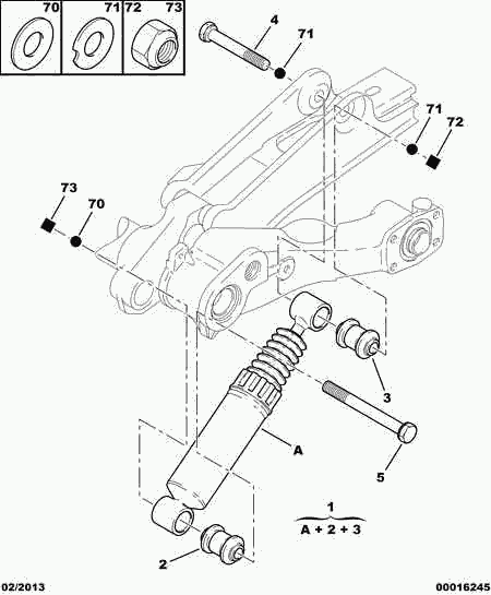 CITROËN 5206 N5 - Rear shock absorber: 02 pcs. autospares.lv