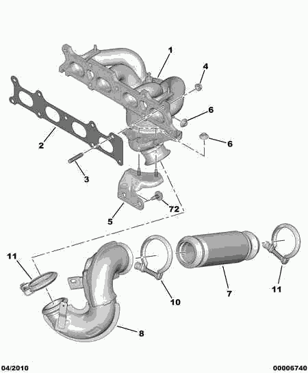 PEUGEOT 1706 75 - Exhaust Pipe autospares.lv