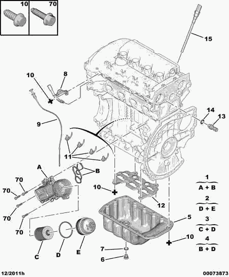 Opel 1103 P7 - Engine oil sump filter probe: 01 pcs. autospares.lv