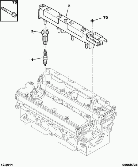 CITROËN/PEUGEOT 5962 5M - Engin spark plug ignit electr modul coil: 04 pcs. autospares.lv