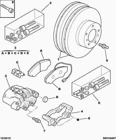 CITROËN 4252 45 - Brake Pad Set, disc brake autospares.lv