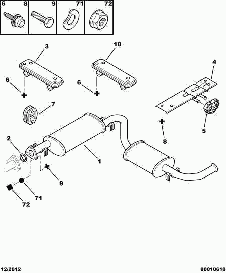 FIAT 1755.E9 - Intermediate and rear exhaust: 02 pcs. autospares.lv