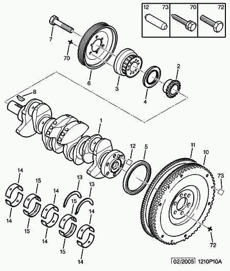 PEUGEOT (DF-PSA) 0515 R8 - Crankshaft pulley: 01 pcs. autospares.lv