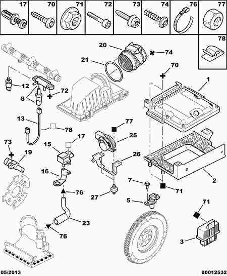 CITROËN 1920.AG - Inj calculator sensor: 01 pcs. autospares.lv