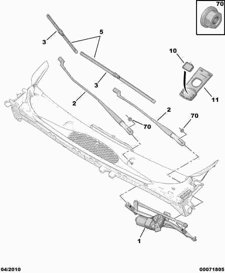 CITROËN 6423-J8 - Windscreen wiper motor - conrod assy: 01 pcs. autospares.lv