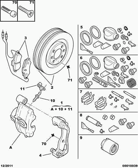 DS 4246 V0 - Front brakes disc caliper friction pad: 01 pcs. autospares.lv