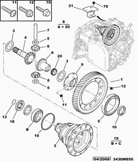 BorgWarner (BERU) 3242 11 - Front differential: 01 pcs. autospares.lv