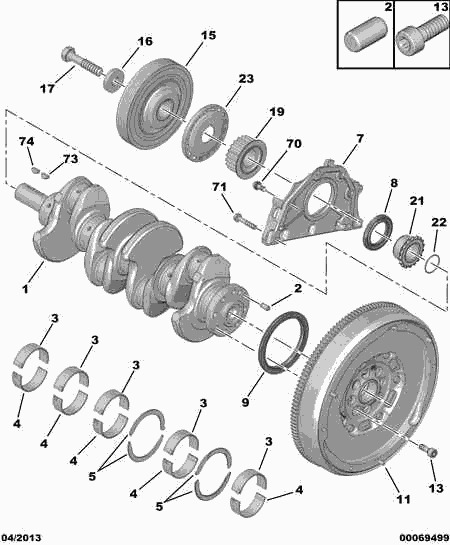 PEUGEOT 0532.S7 - Crankshaft pulley: 01 pcs. autospares.lv