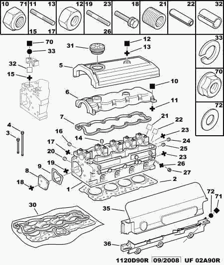 VERTAT 1011 25 - Cylinder head - cover: 01 pcs. autospares.lv