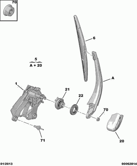 PEUGEOT 6429.CS - Rear window wiper: 02 pcs. autospares.lv