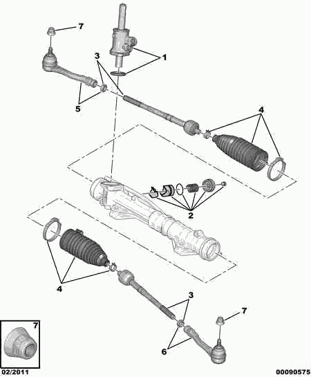 PEUGEOT 3812.F4 - Inner Tie Rod, Axle Joint autospares.lv