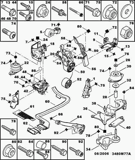 CITROEN 1809 41 - Fixing power unit: 01 pcs. autospares.lv