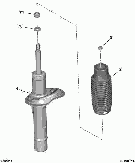 CITROËN (DF-PSA) 5202 P9 - Shock absorbers: 01 pcs. autospares.lv