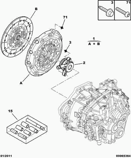 CITROËN 2052.K7 - Clutch wtht ret mech plate bearing buffe: 01 pcs. autospares.lv