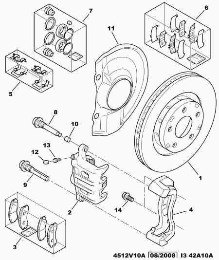 CITROËN 4253 88 - Front brakes disc caliper friction pad: 01 pcs. autospares.lv