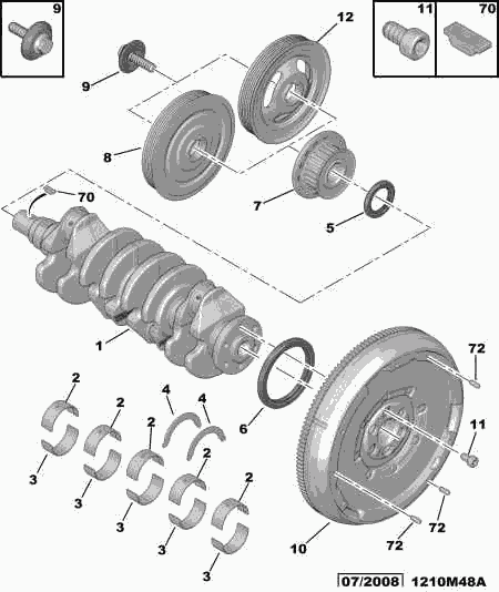 Opel 0515 V8 - Crankshaft pulley: 01 pcs. autospares.lv