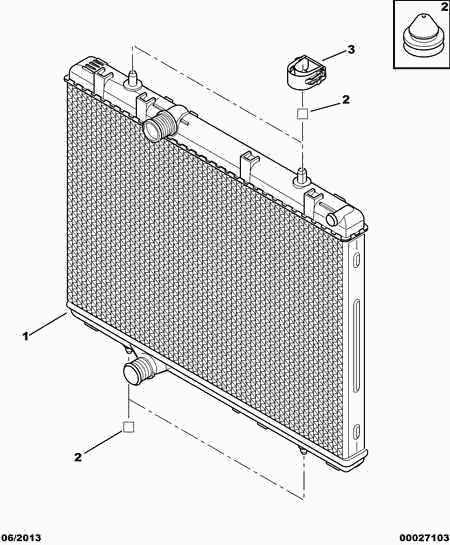 CITROËN 1330.V3 - Cooling radiator: 01 pcs. autospares.lv