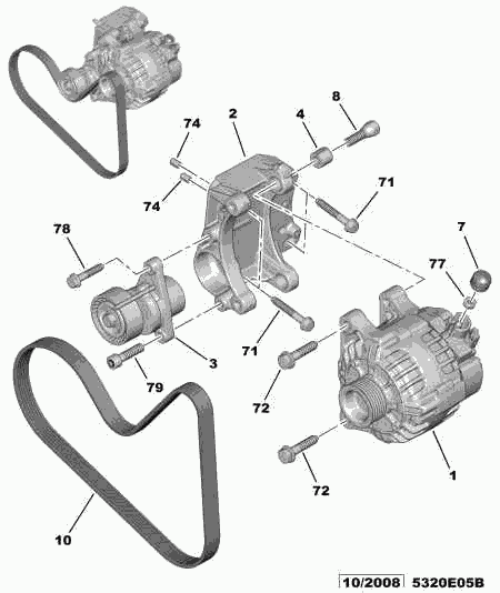 PEUGEOT 5750 WY - V-Ribbed Belt autospares.lv