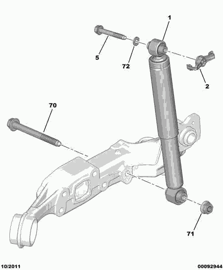 CITROËN 5206 X7 - Shock Absorber autospares.lv