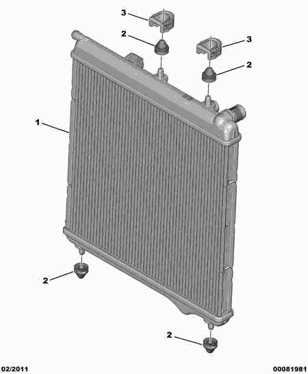 DS 1330 W8 - Cooling radiator: 01 pcs. autospares.lv