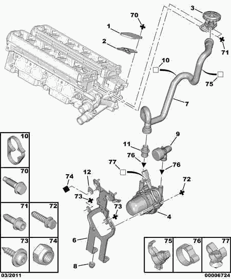 FERRARI 1618 53 - Gas recycling circuit: 01 pcs. autospares.lv