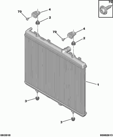 PEUGEOT 1330.G9 - Cooling radiator: 01 pcs. autospares.lv