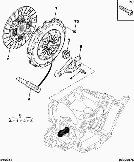 PEUGEOT (DF-PSA) 2004 Y0 - Clutch wtht ret mech plate bearing buffe: 01 pcs. autospares.lv