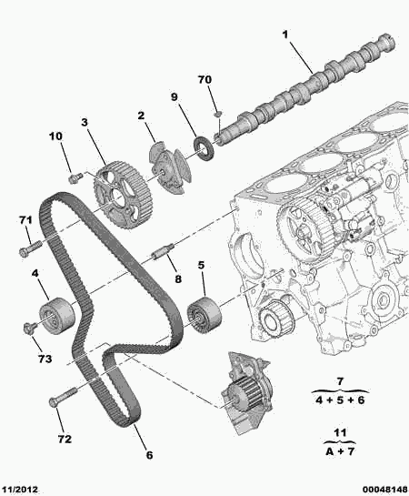 CITROËN 0831.83 - Camshaft belt camshaft gear: 01 pcs. autospares.lv