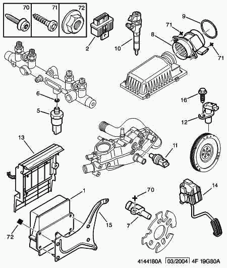 FIAT 1338 C0 - Inj calculator sensor: 01 pcs. autospares.lv