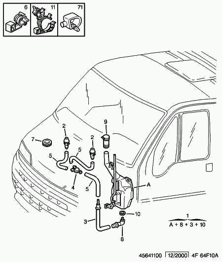 CITROËN 6434.74 - Windscreen washer: 01 pcs. autospares.lv