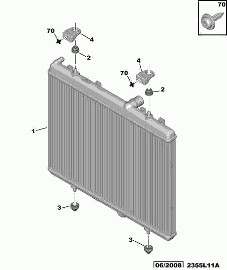 CITROËN 1330 S8 - Cooling radiator: 01 pcs. autospares.lv