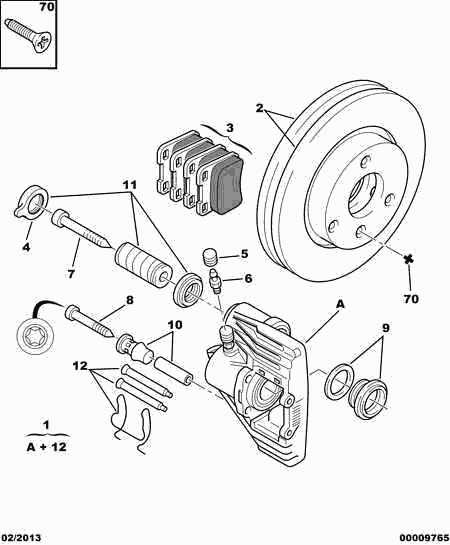 PEUGEOT 4400 K9 - Front brakes disc caliper friction pad: 01 pcs. autospares.lv
