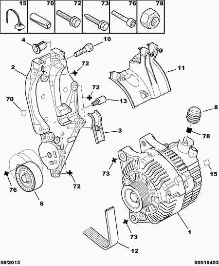 PEUGEOT 5750 XN - V-Ribbed Belt autospares.lv