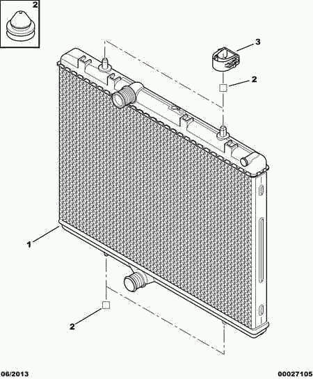 PEUGEOT 1330 F5 - Cooling radiator: 01 pcs. autospares.lv