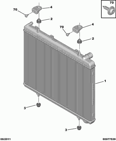 CITROËN/PEUGEOT 1330.W4 - Cooling radiator: 01 pcs. autospares.lv