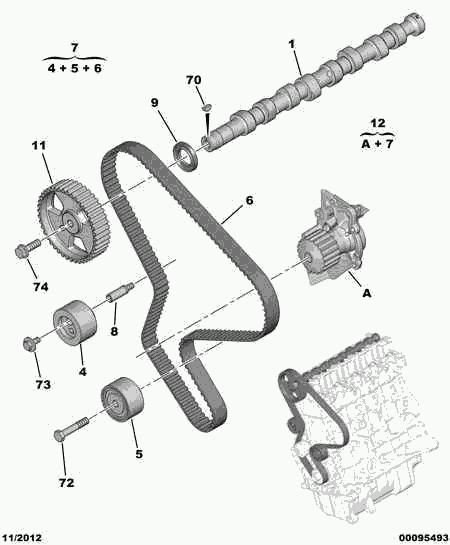 CITROËN/PEUGEOT 0830 63 - Deflection / Guide Pulley, timing belt autospares.lv