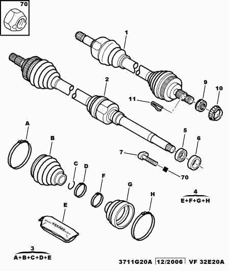 DS 3272.KL - Driveshaft: 01 pcs. autospares.lv