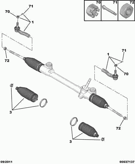 DACIA 3817 63 - Steering rack components: 01 pcs. autospares.lv