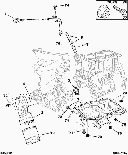 CITROËN 6822 AG - Engine oil sump filter probe: 01 pcs. autospares.lv