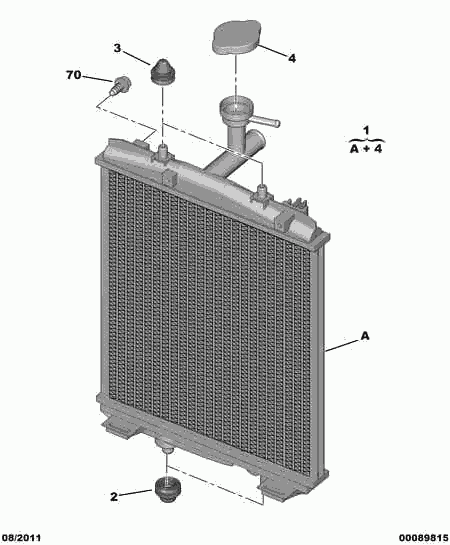 CITROËN 1306.F4 - Cooling radiator: 01 pcs. autospares.lv