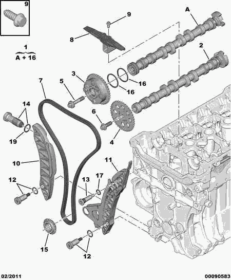 CITROËN 0805.H5 - Camshaft belt camshaft gear: 01 pcs. autospares.lv