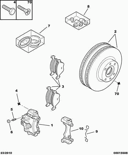 CITROËN 95 661 747 - Front brakes disc caliper friction pad: 01 pcs. autospares.lv