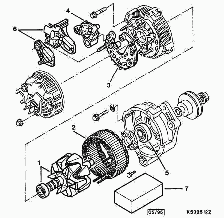 CITROËN 5761.91 - Alternator detail: 01 pcs. autospares.lv